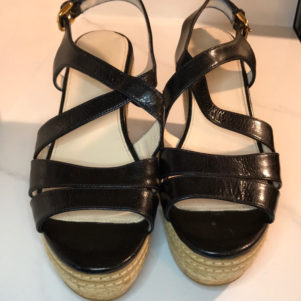 PRADA, Black Strappy, Wedges, Size 36.5 Euro - Picture 8 of 8